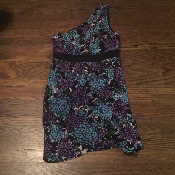 Floral One Shoulder Shoshanna Dress - Picture 1 of 1